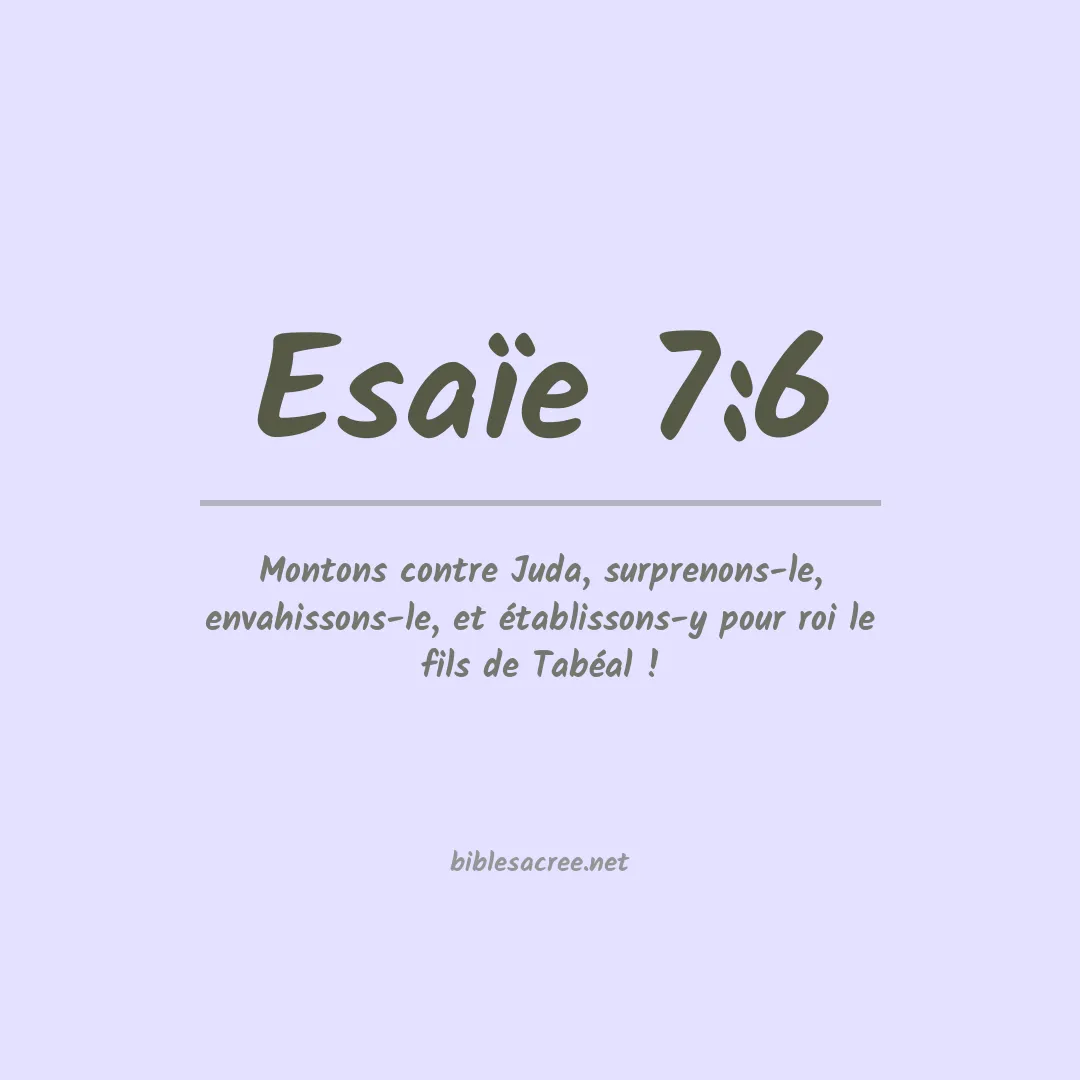 Esaïe - 7:6