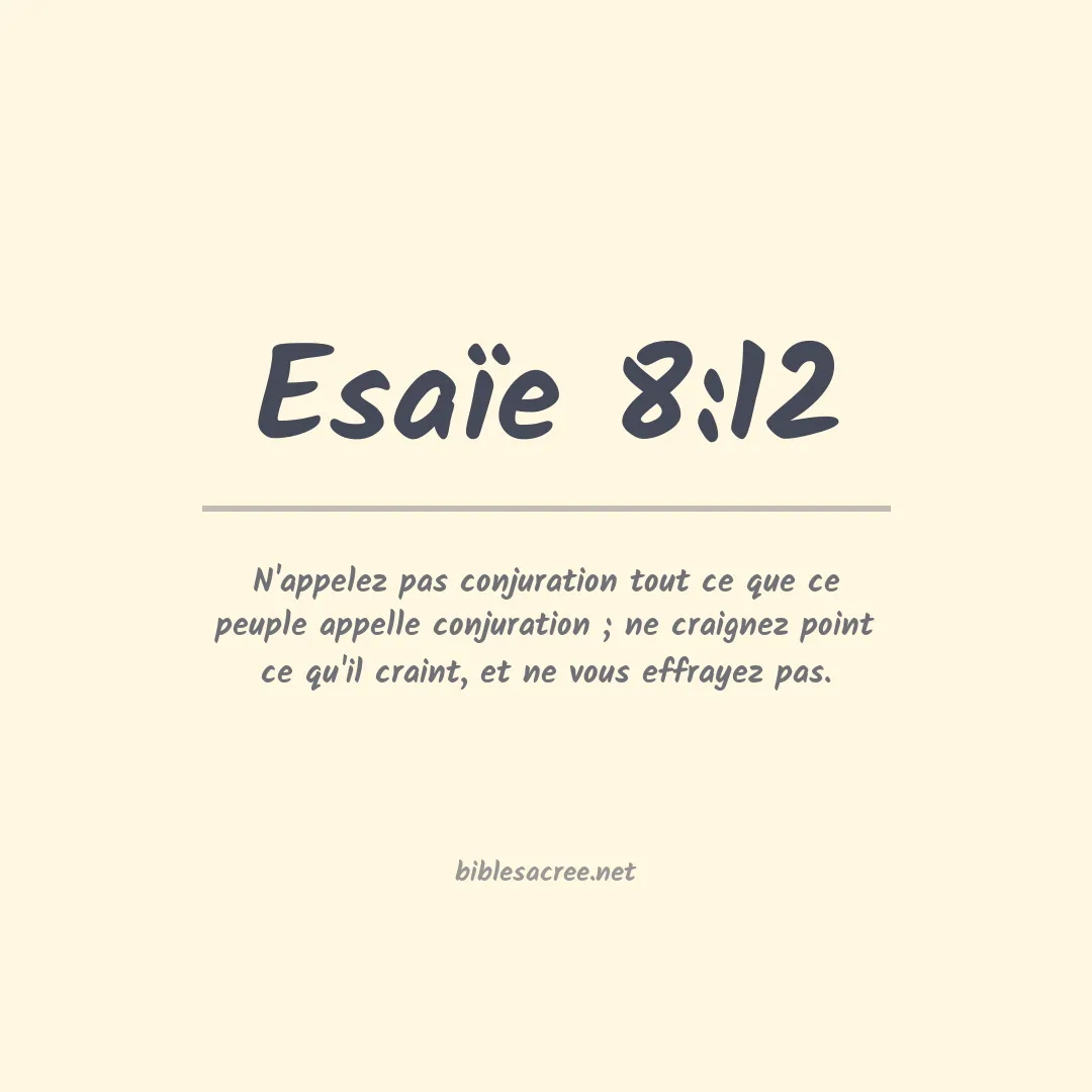 Esaïe - 8:12