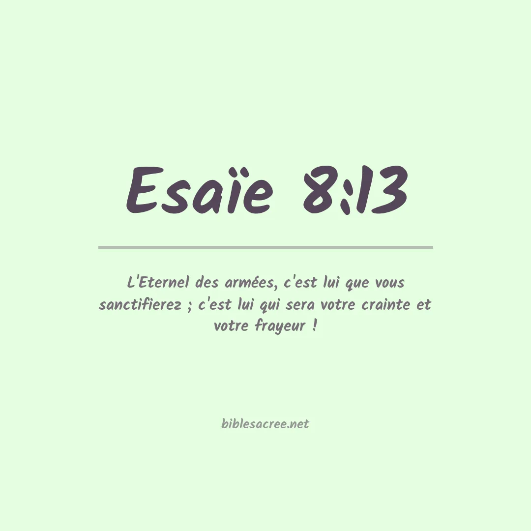 Esaïe - 8:13