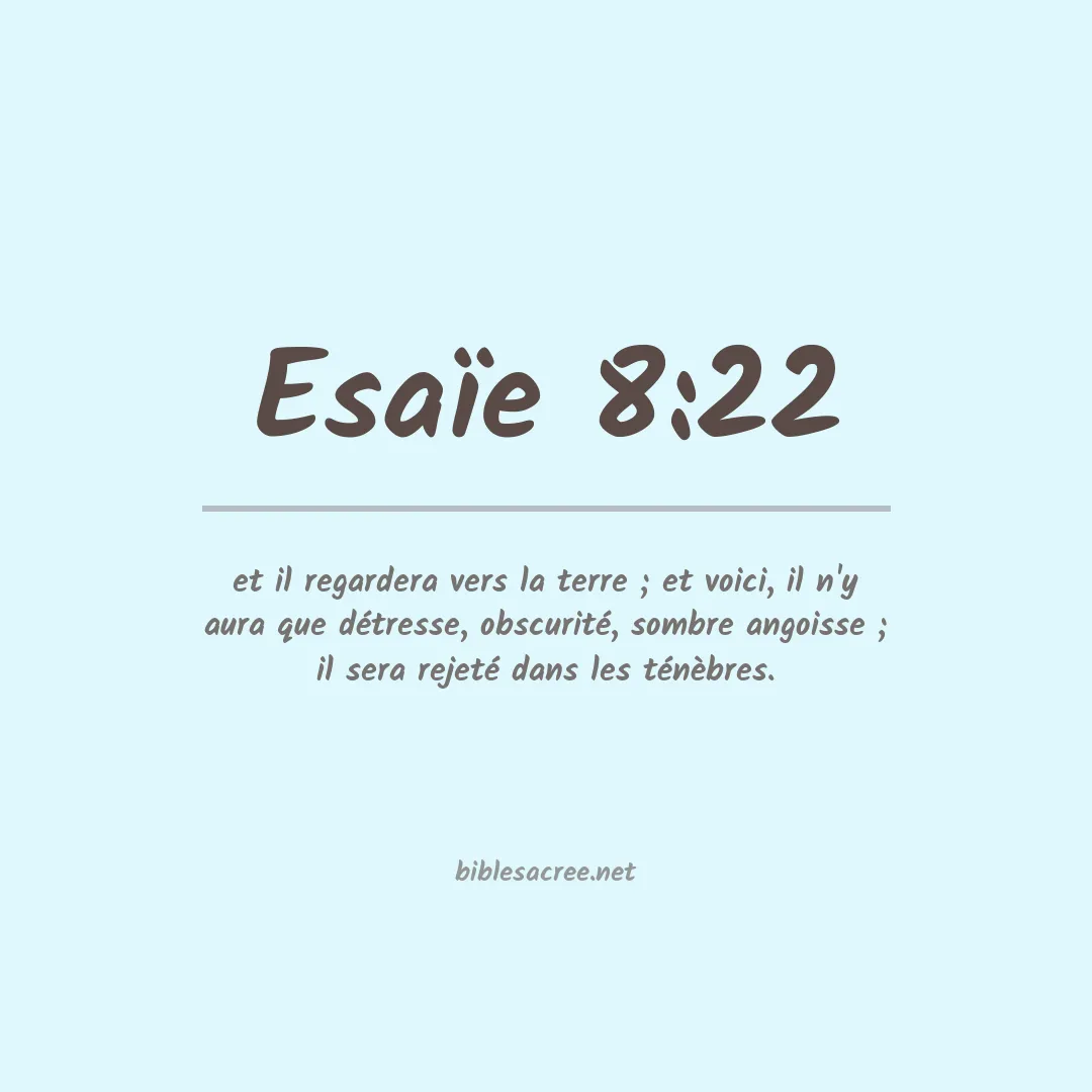Esaïe - 8:22