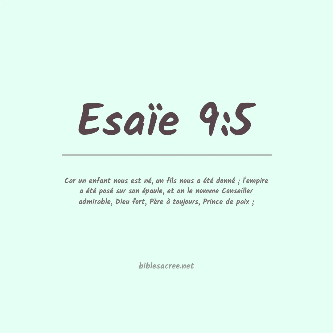 Esaïe - 9:5