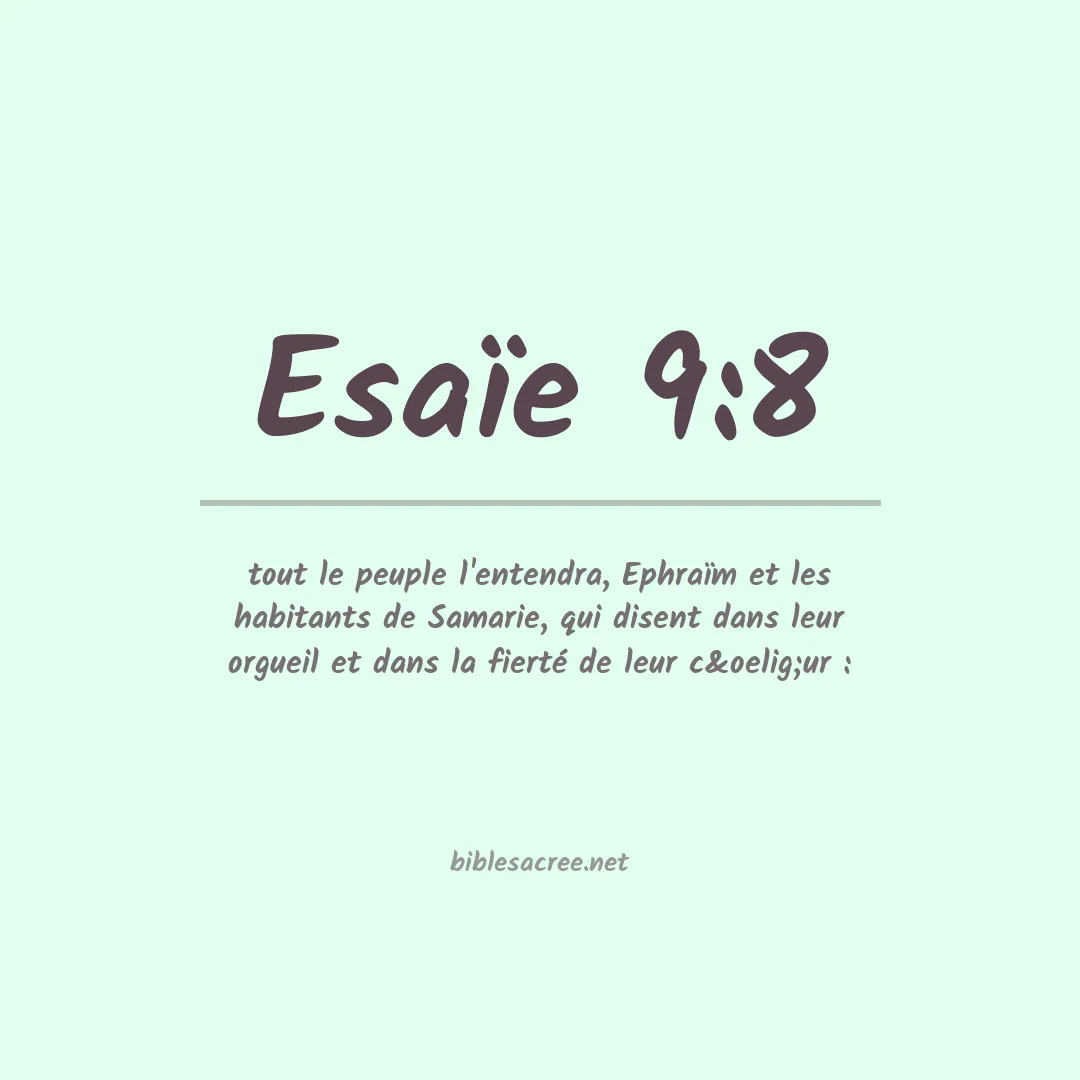 Esaïe - 9:8