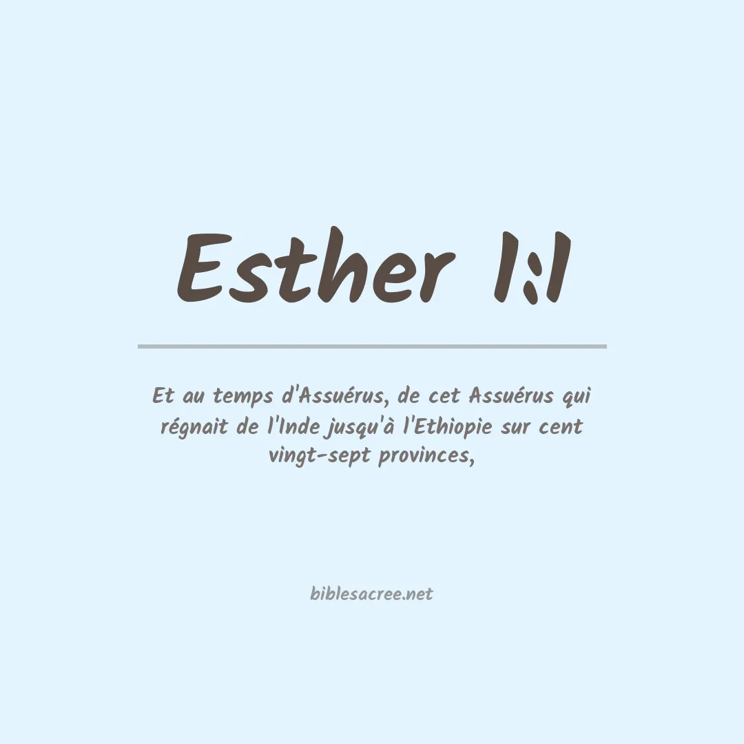 Esther - 1:1