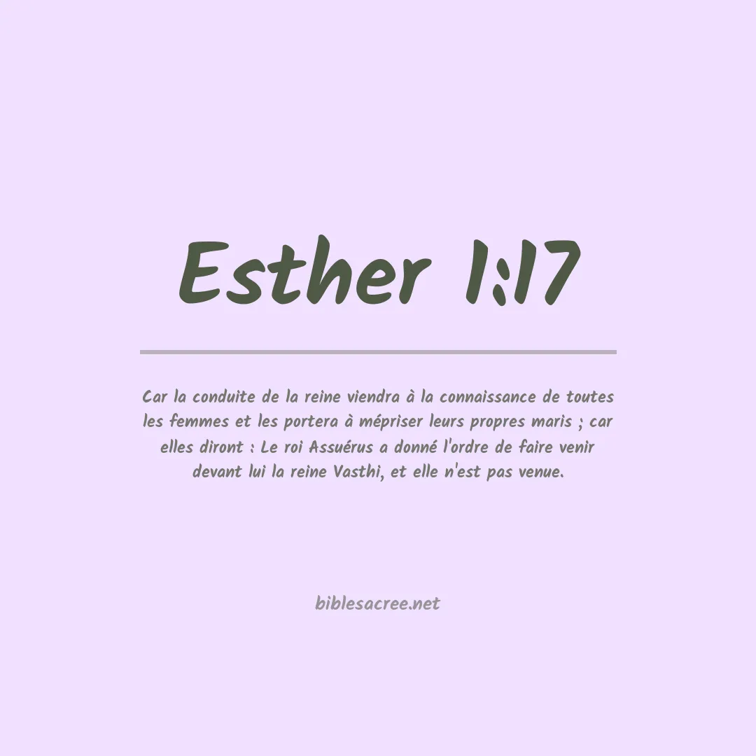 Esther - 1:17
