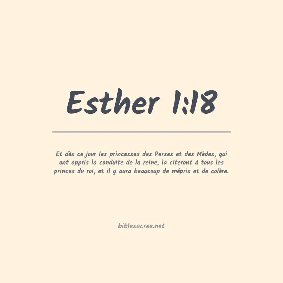Esther - 1:18