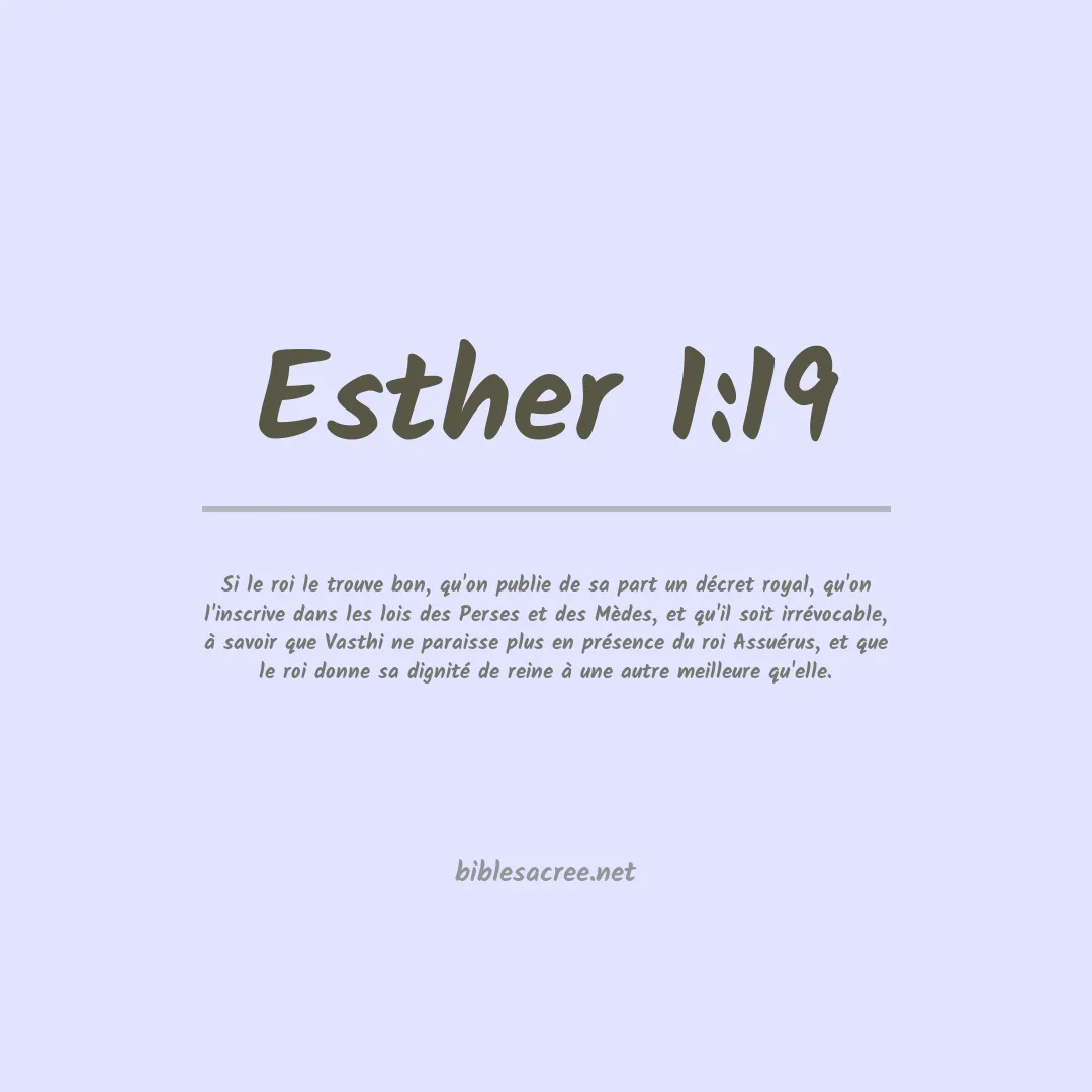 Esther - 1:19