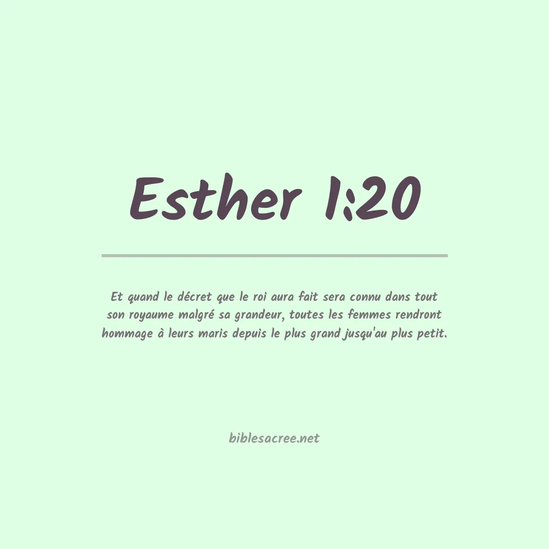 Esther - 1:20