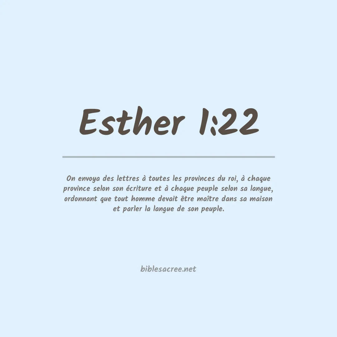 Esther - 1:22