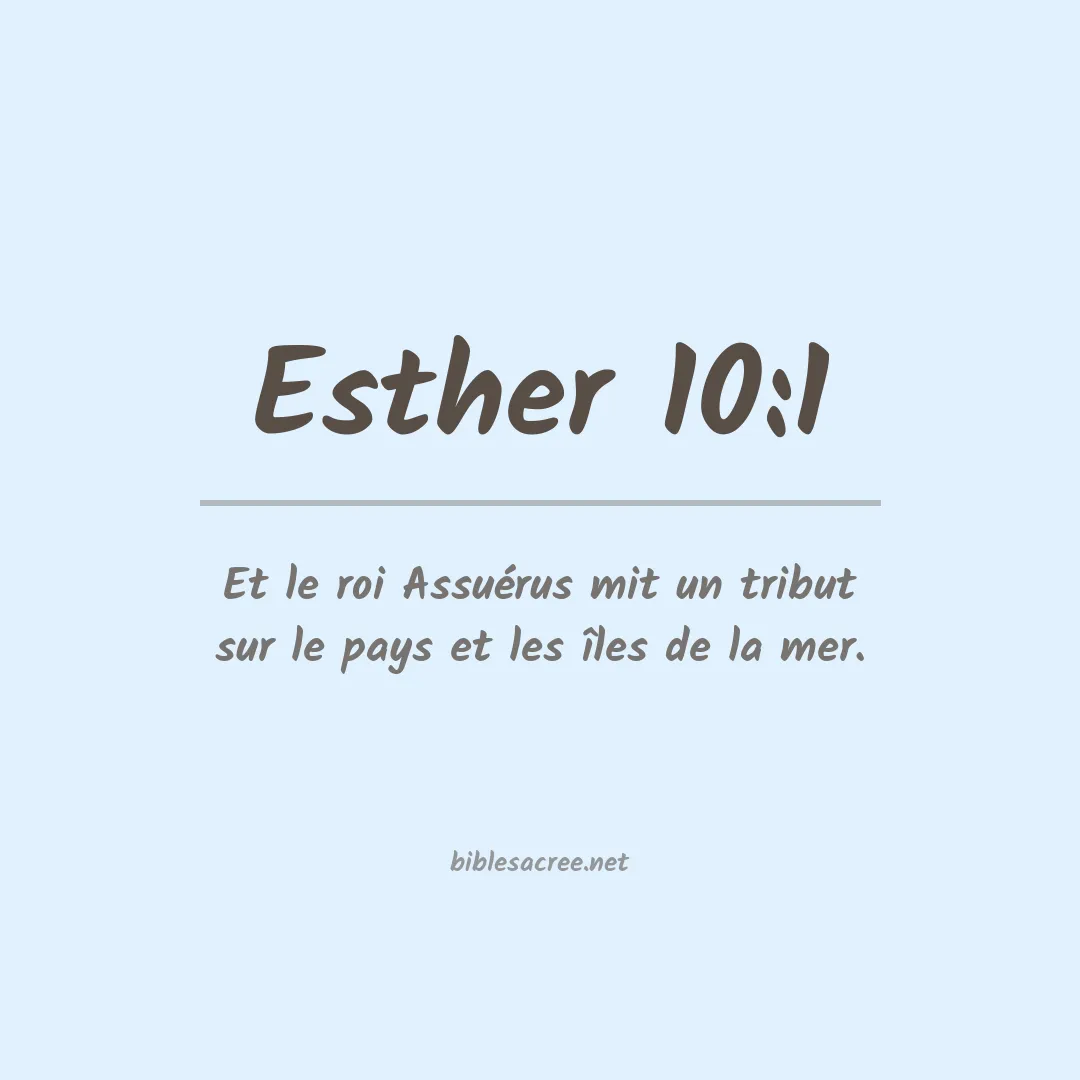 Esther - 10:1