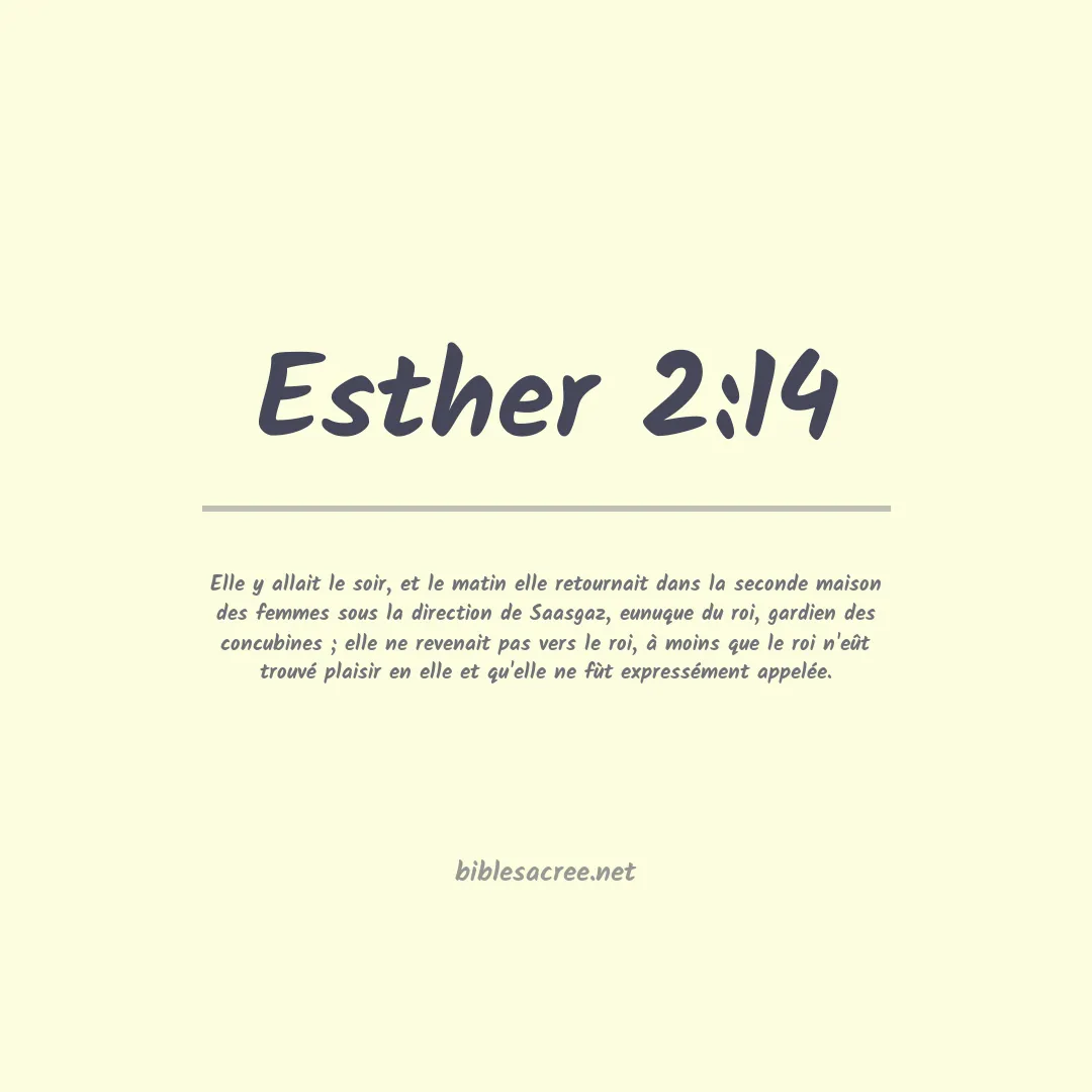 Esther - 2:14