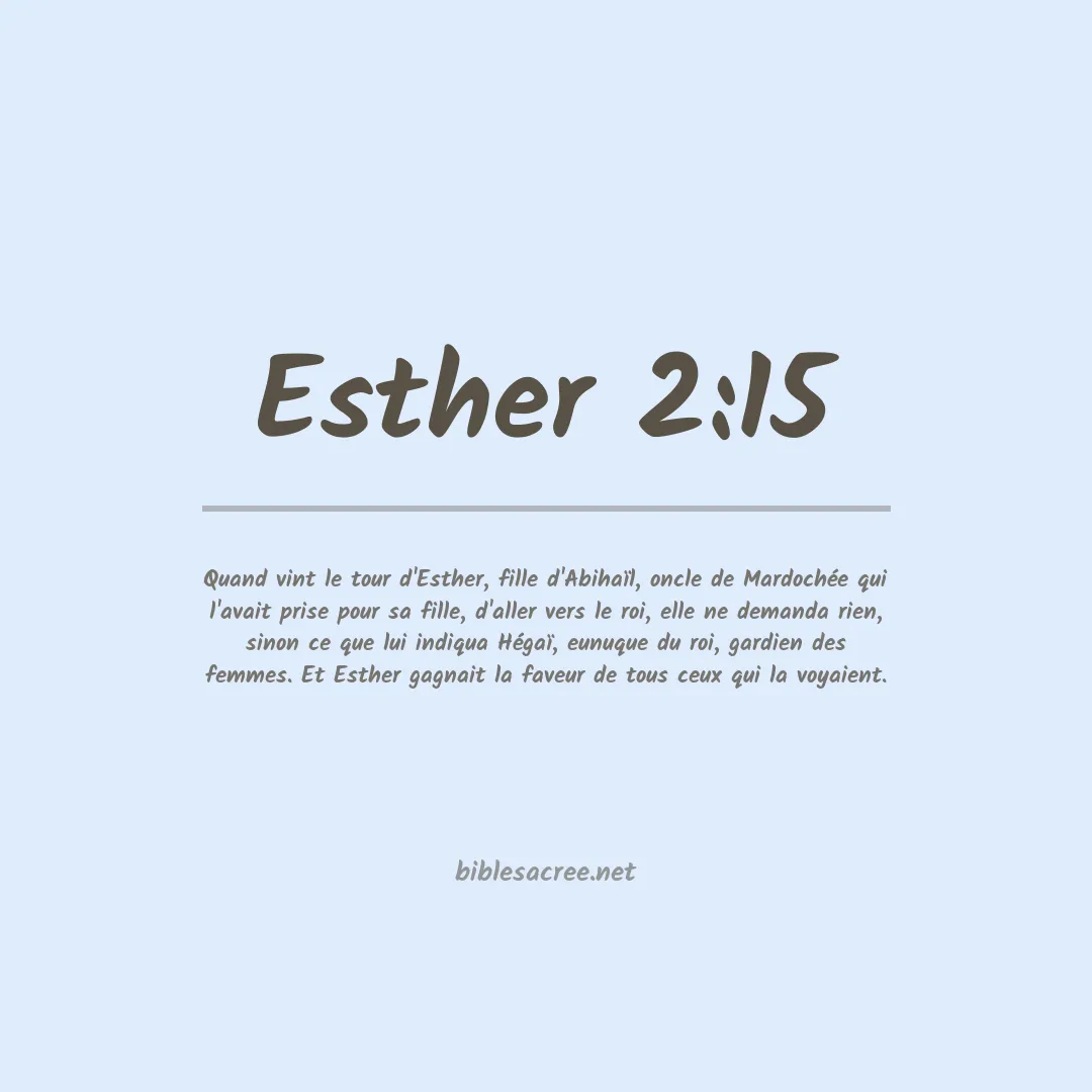Esther - 2:15