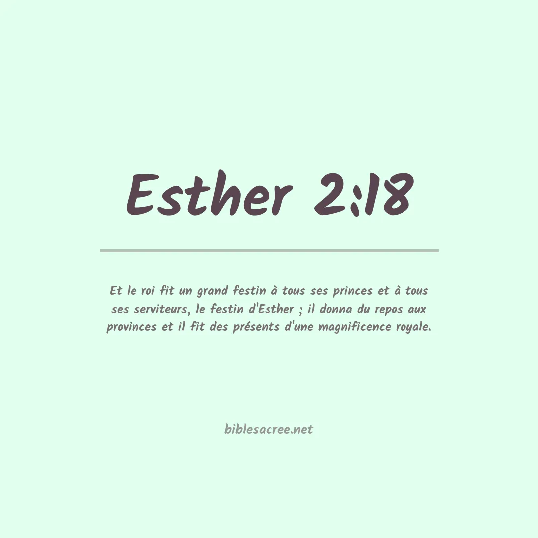 Esther - 2:18