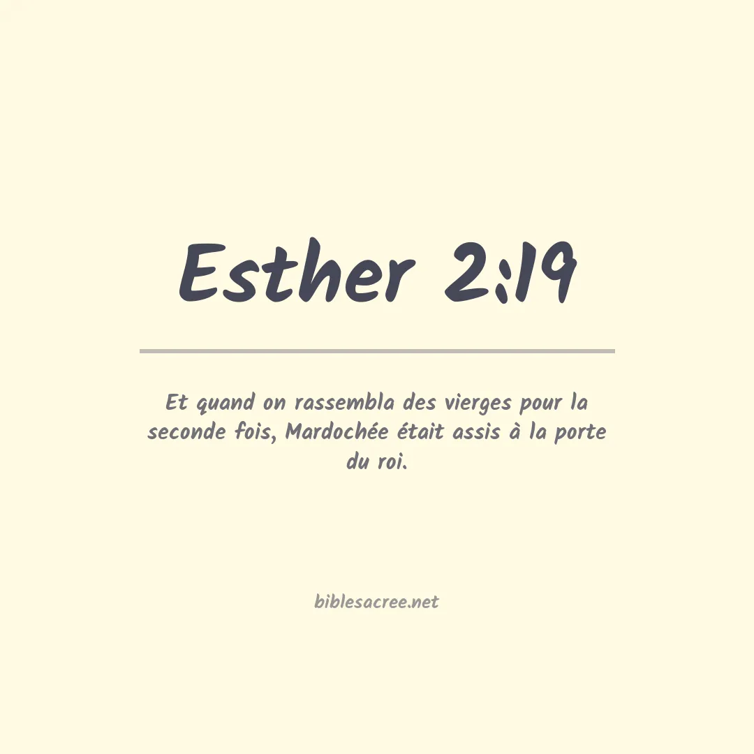 Esther - 2:19