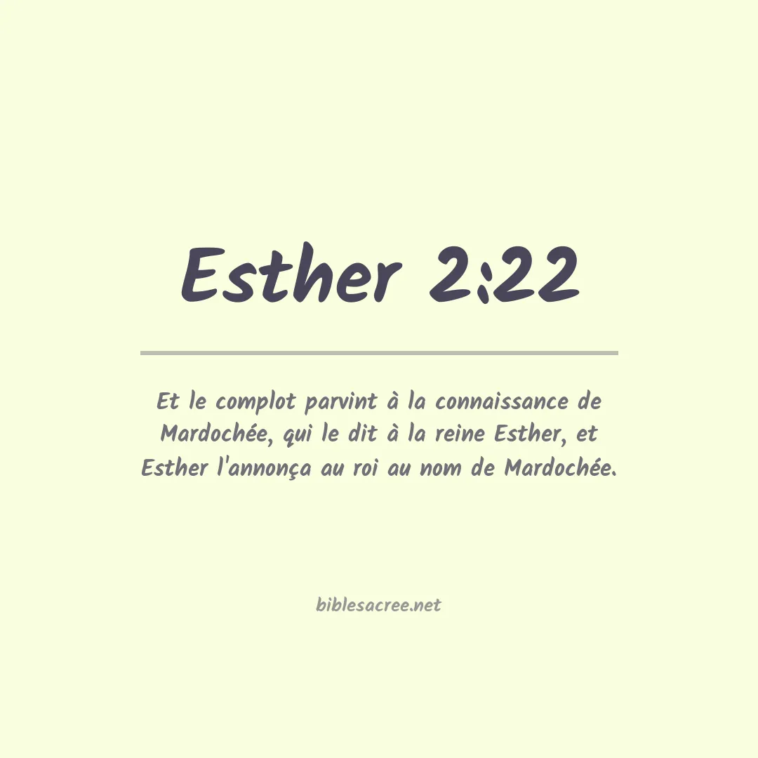 Esther - 2:22