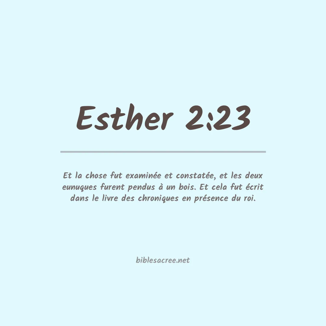 Esther - 2:23