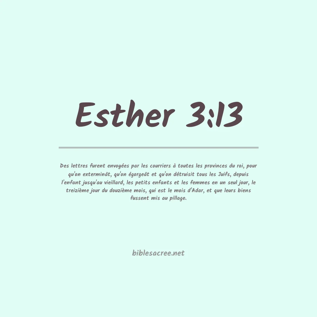 Esther - 3:13