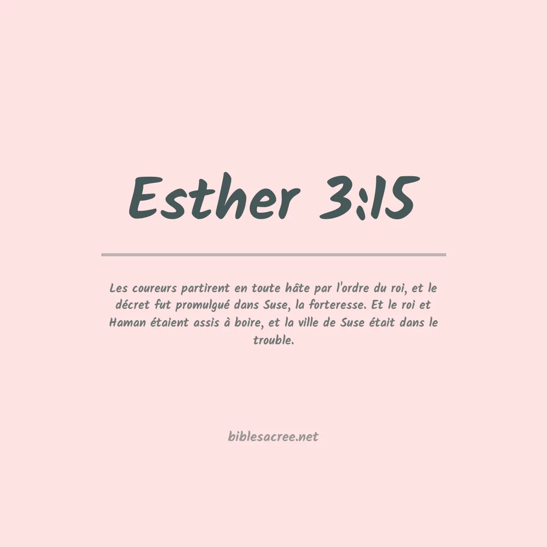 Esther - 3:15