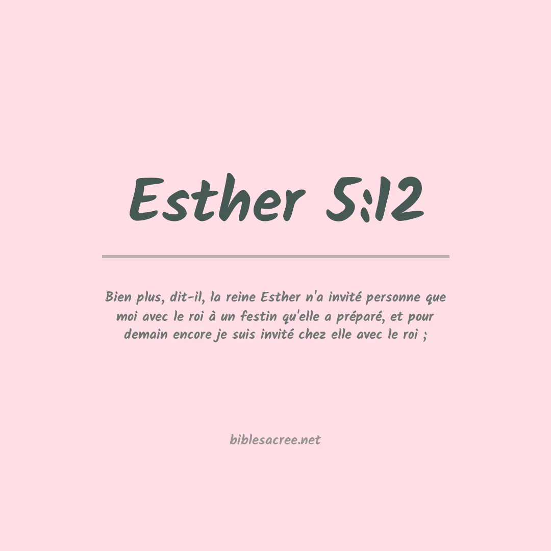 Esther - 5:12