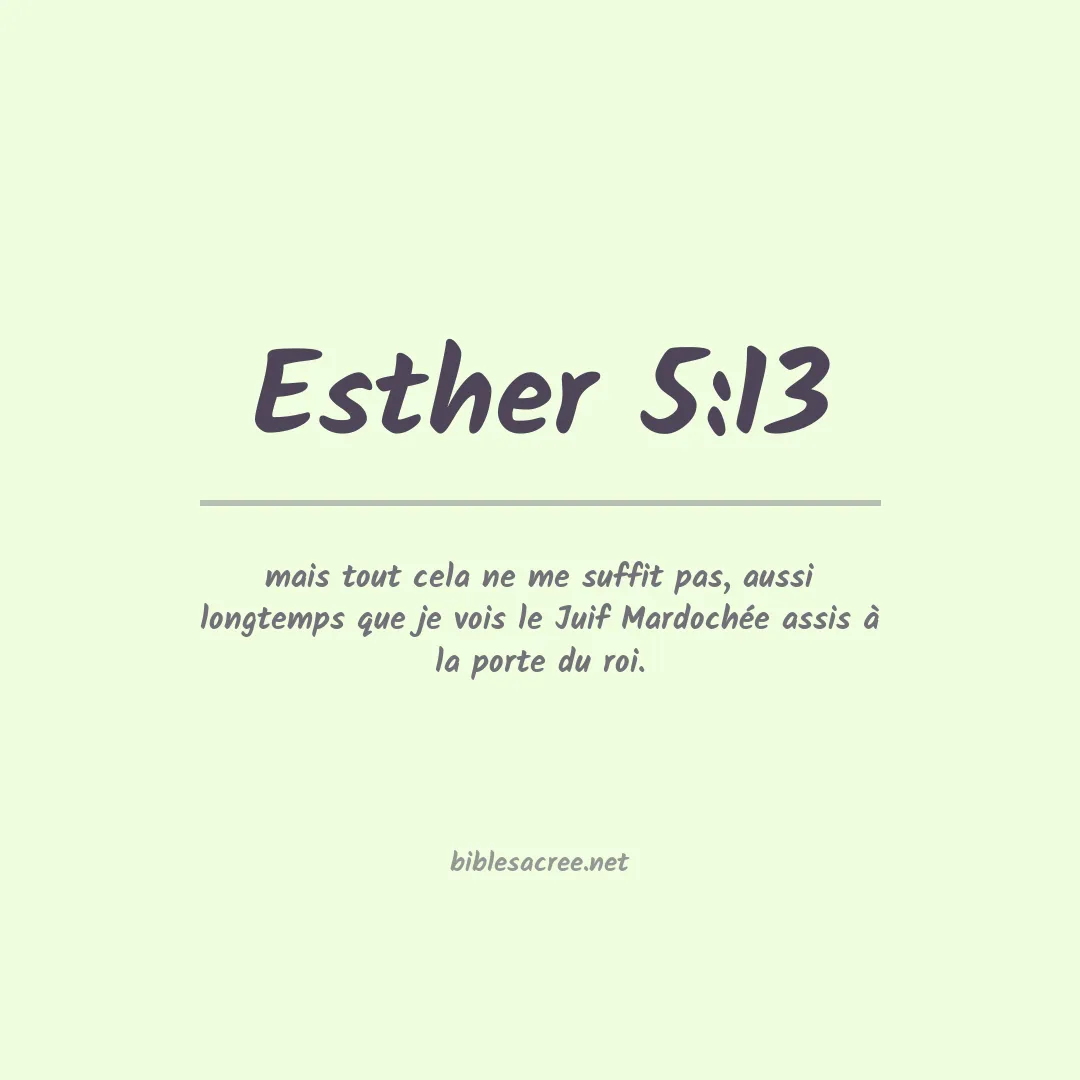 Esther - 5:13