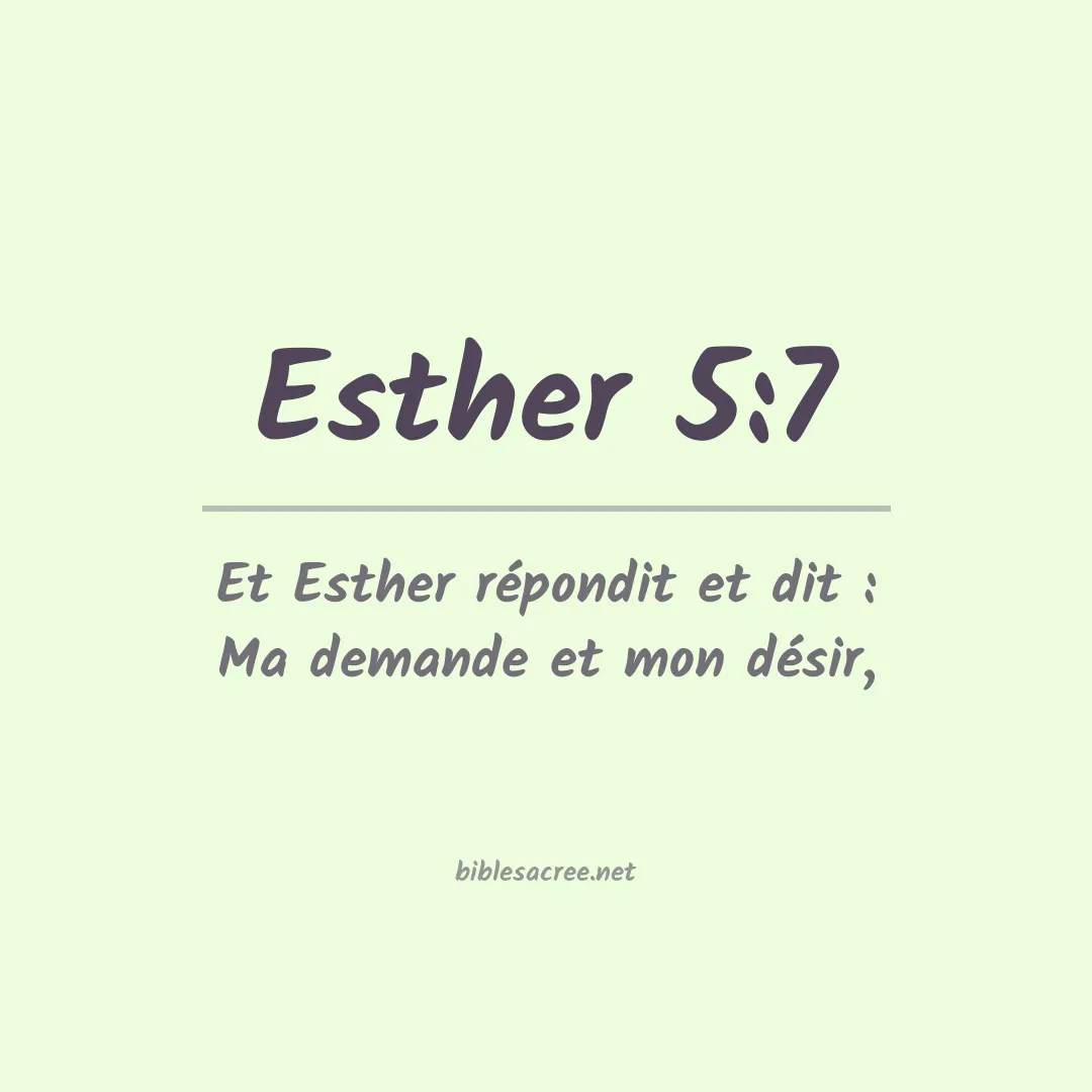 Esther - 5:7