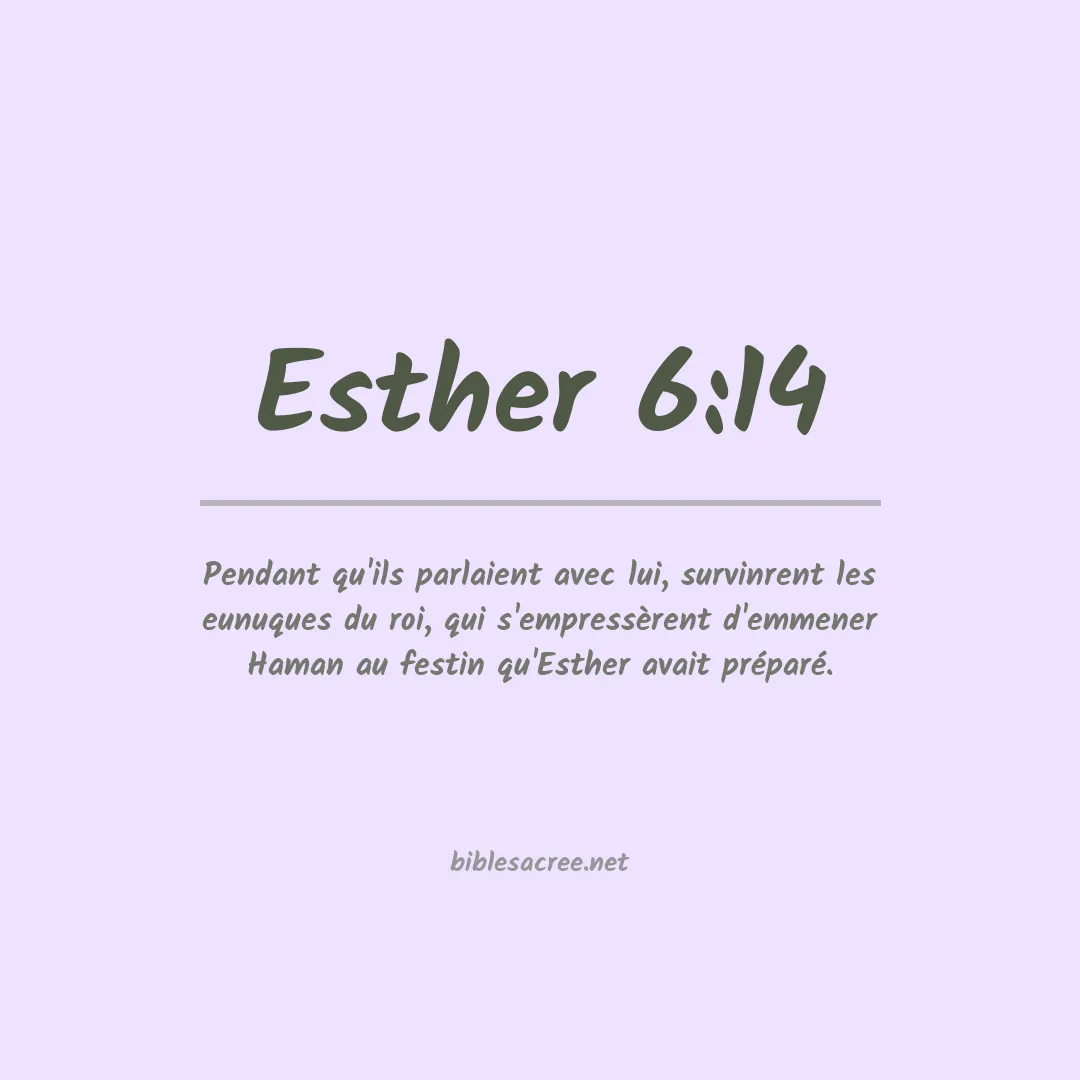 Esther - 6:14