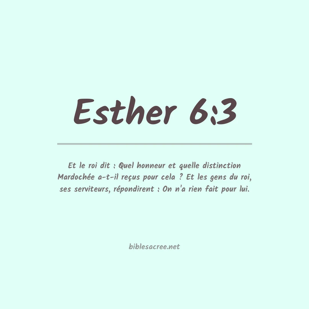 Esther - 6:3