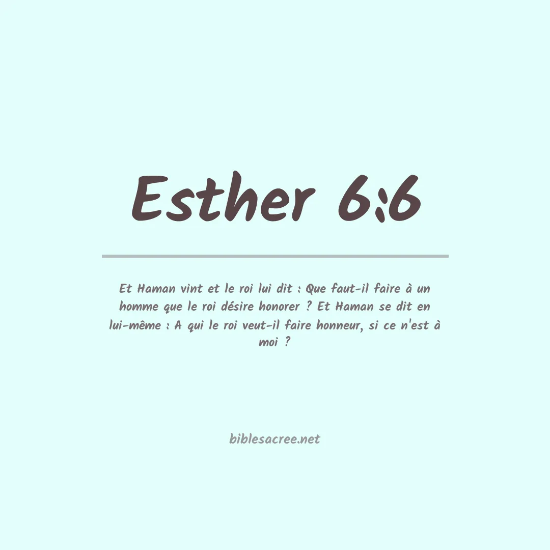 Esther - 6:6