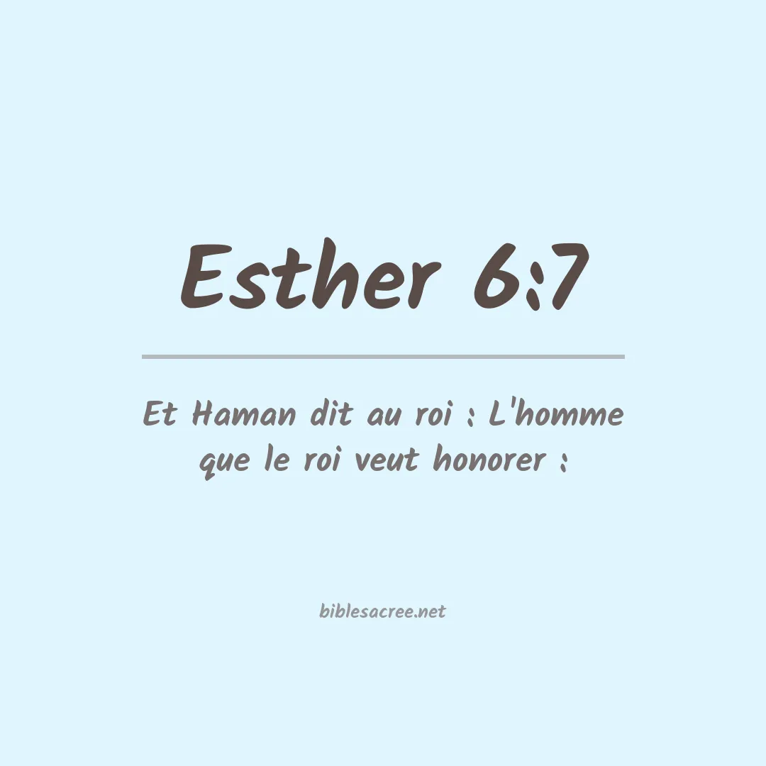 Esther - 6:7