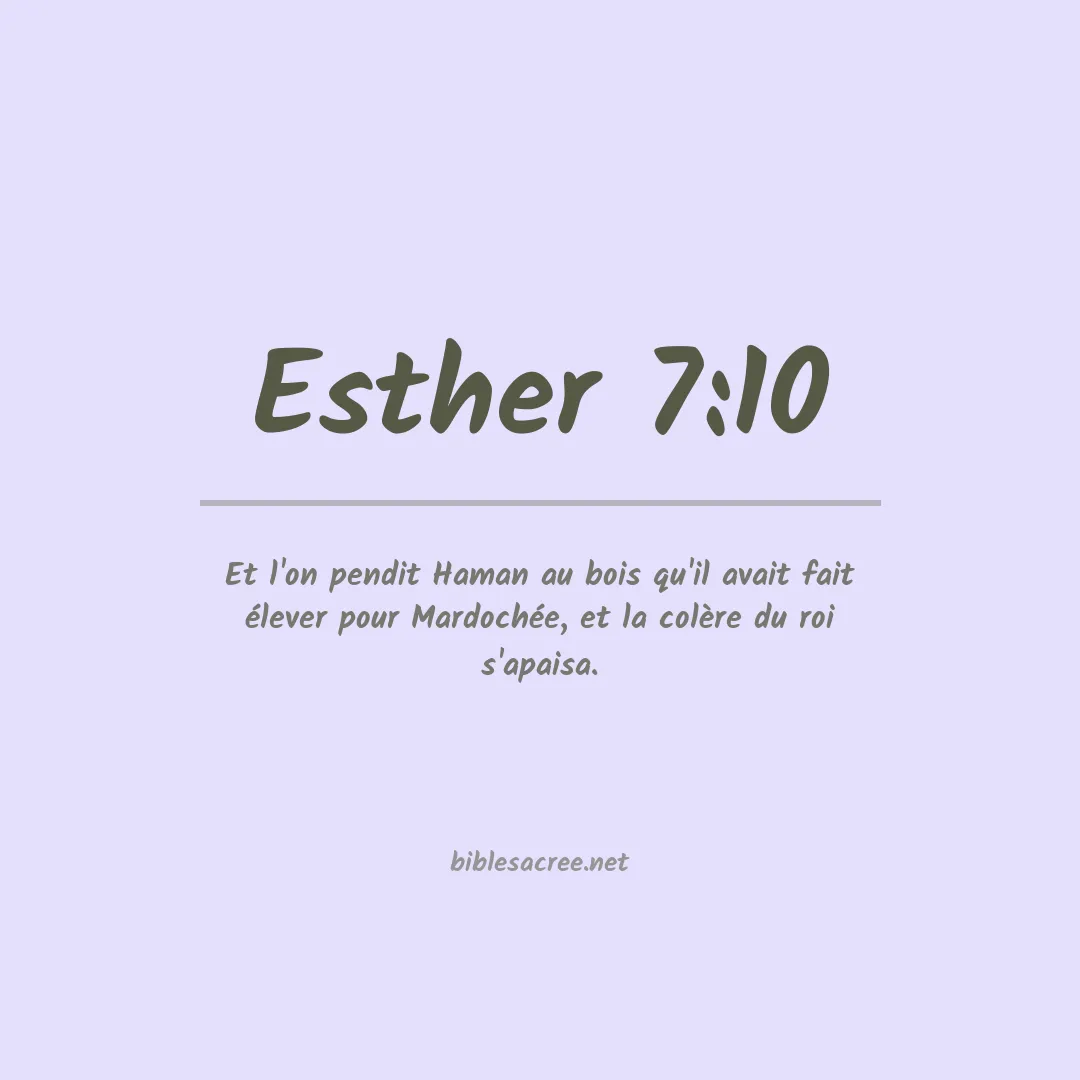 Esther - 7:10