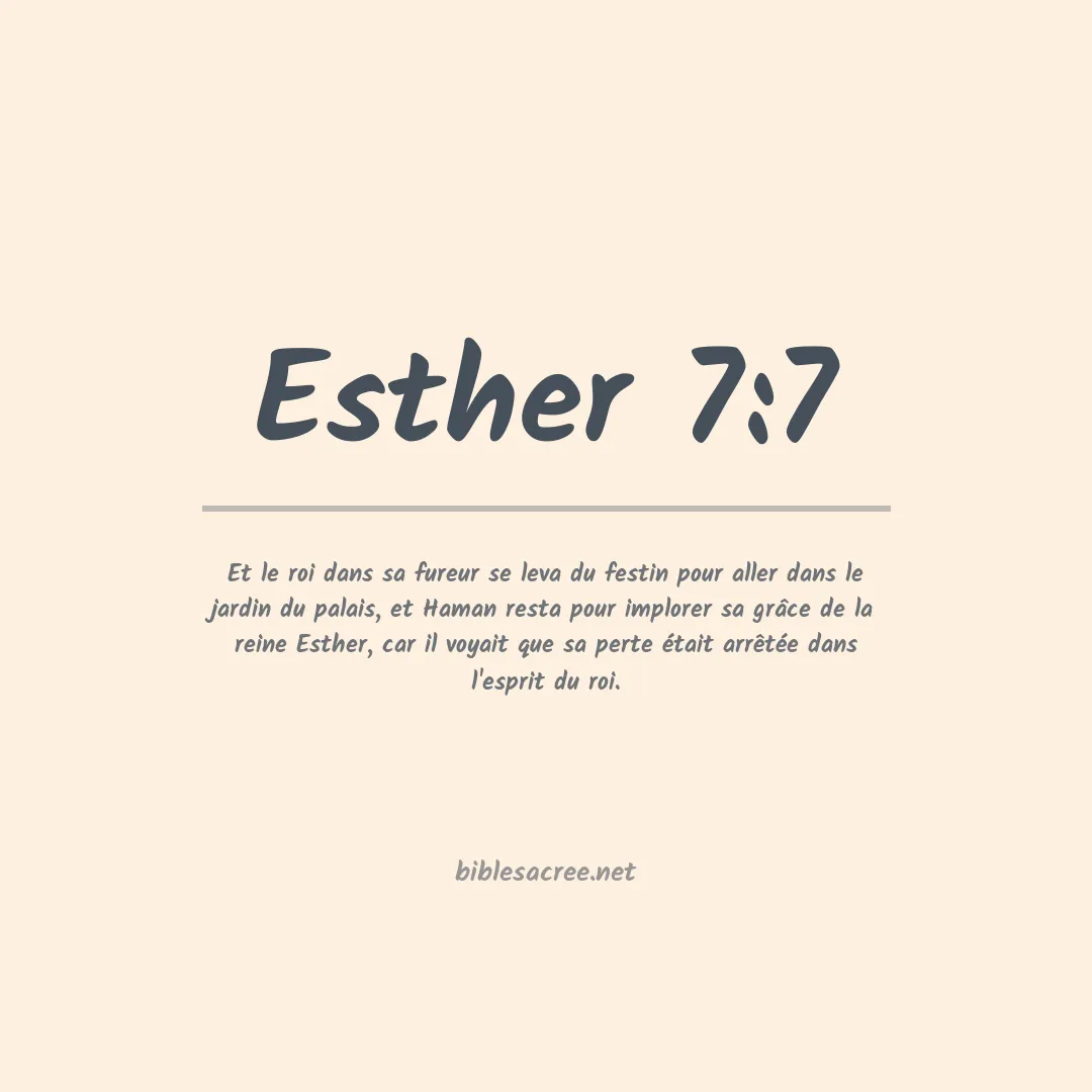 Esther - 7:7