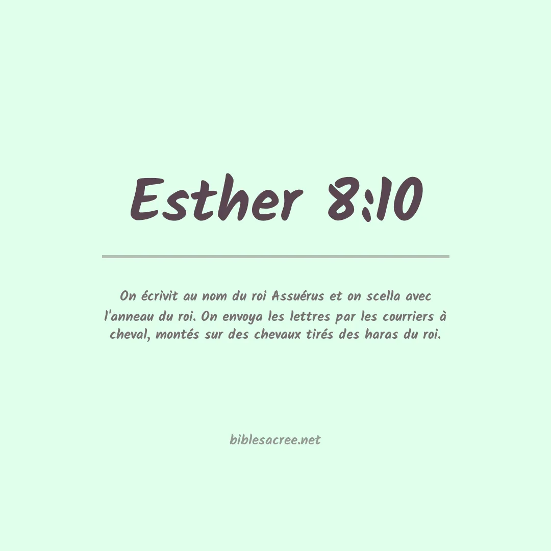 Esther - 8:10