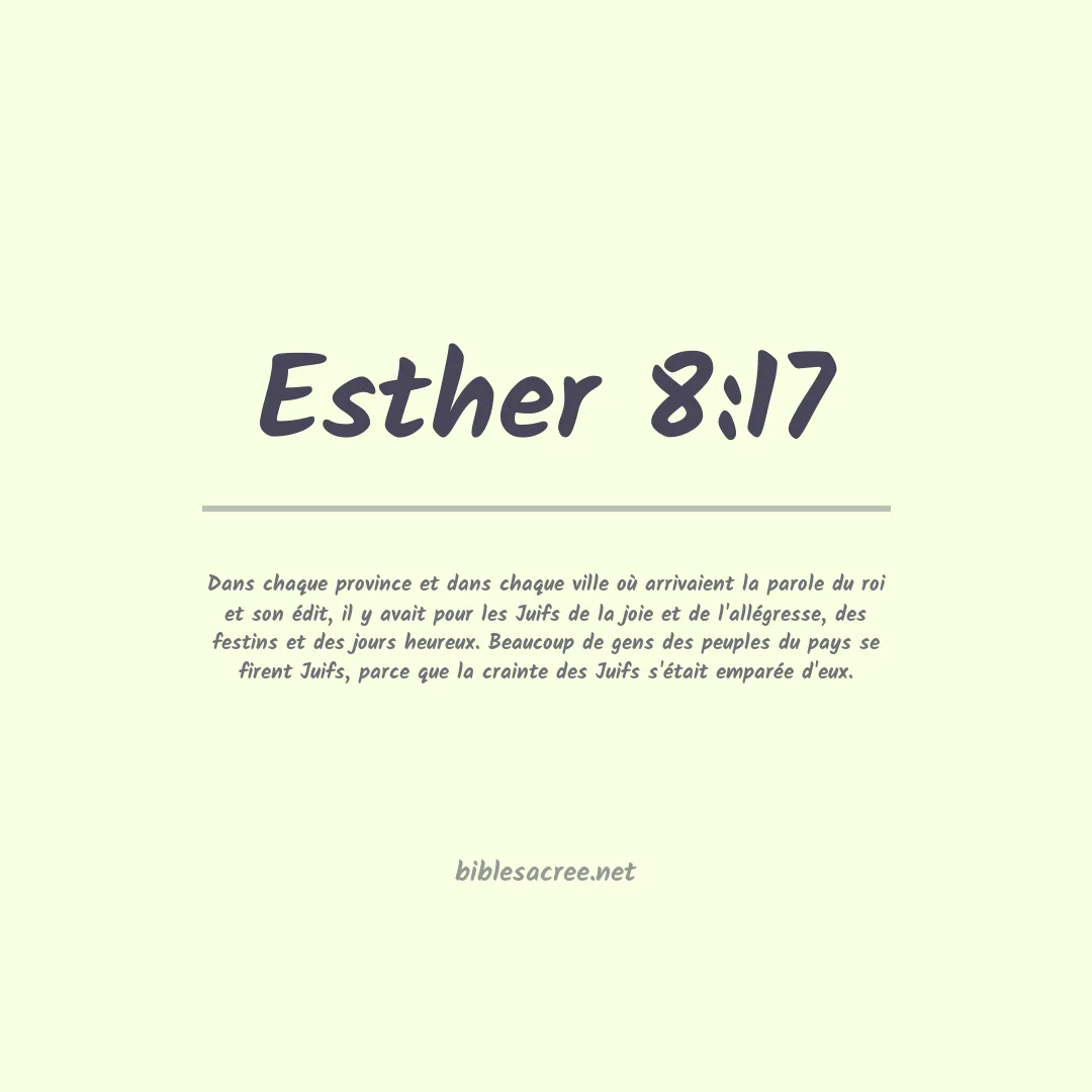Esther - 8:17