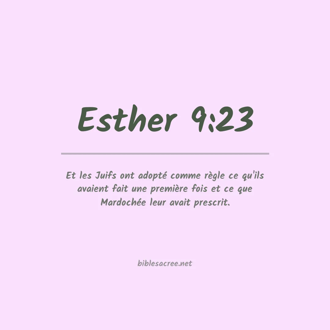 Esther - 9:23