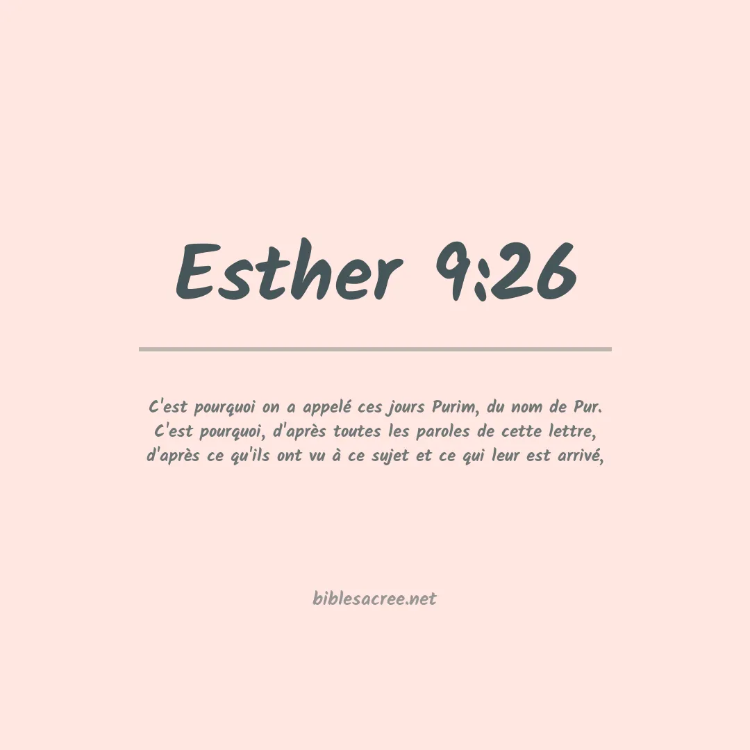 Esther - 9:26