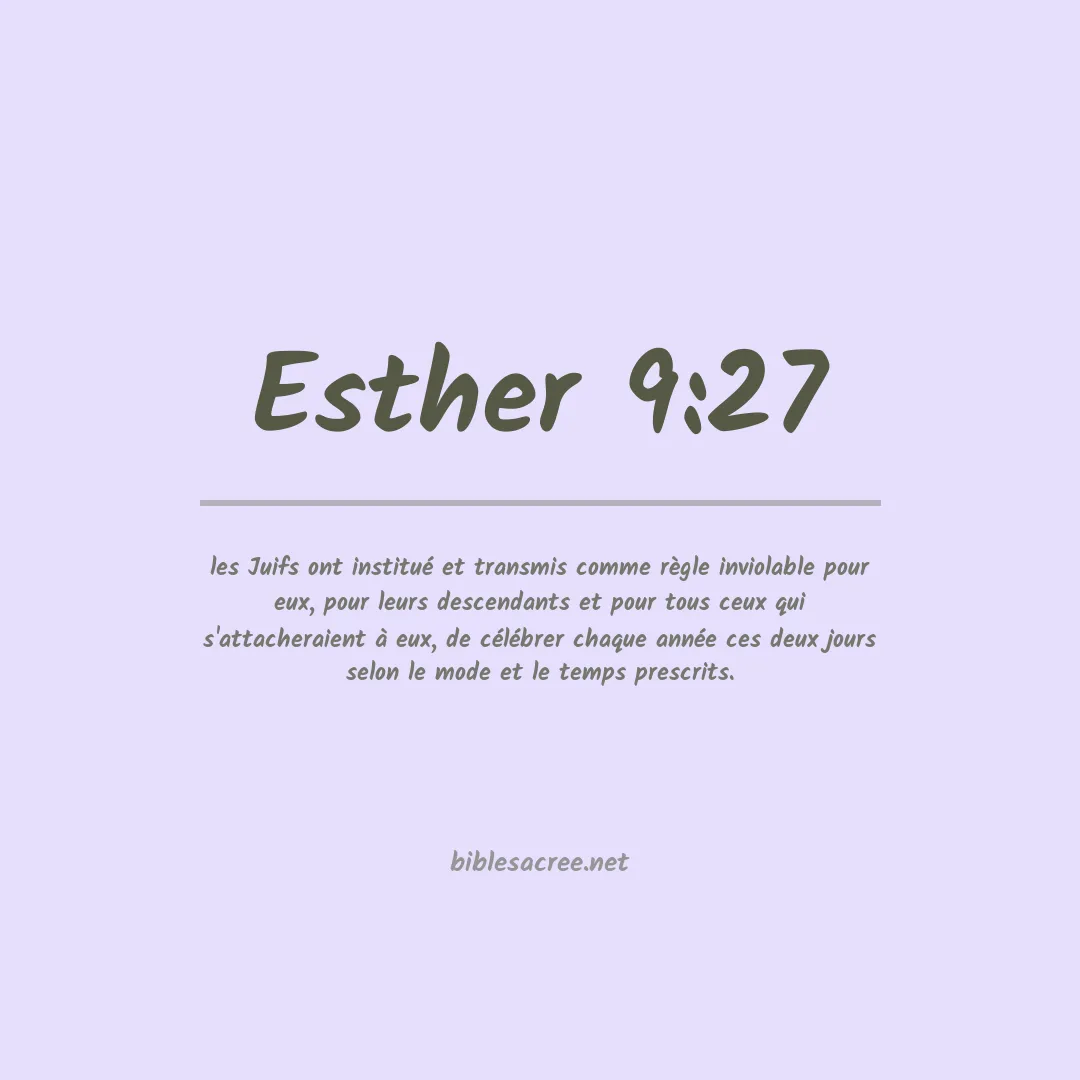 Esther - 9:27