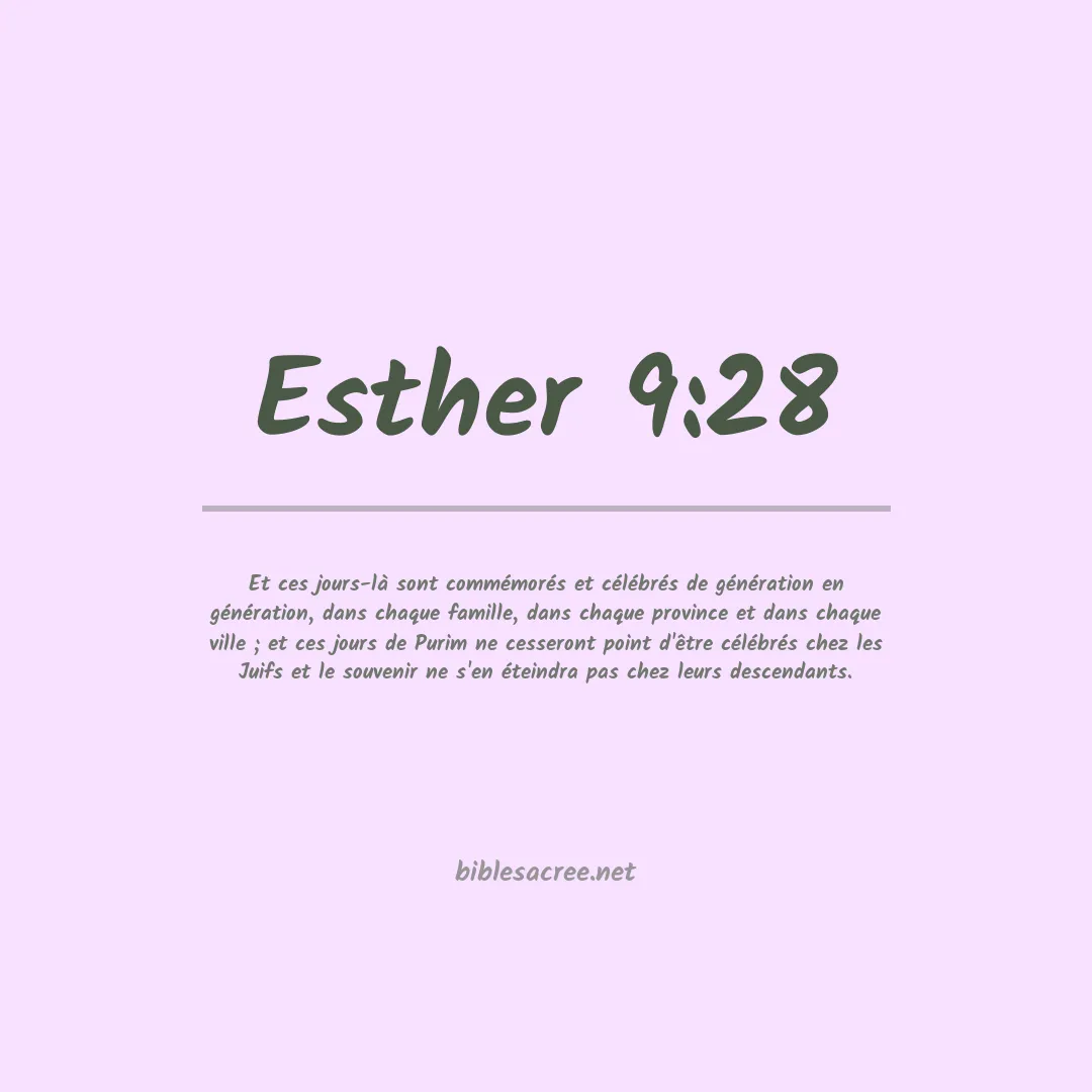 Esther - 9:28