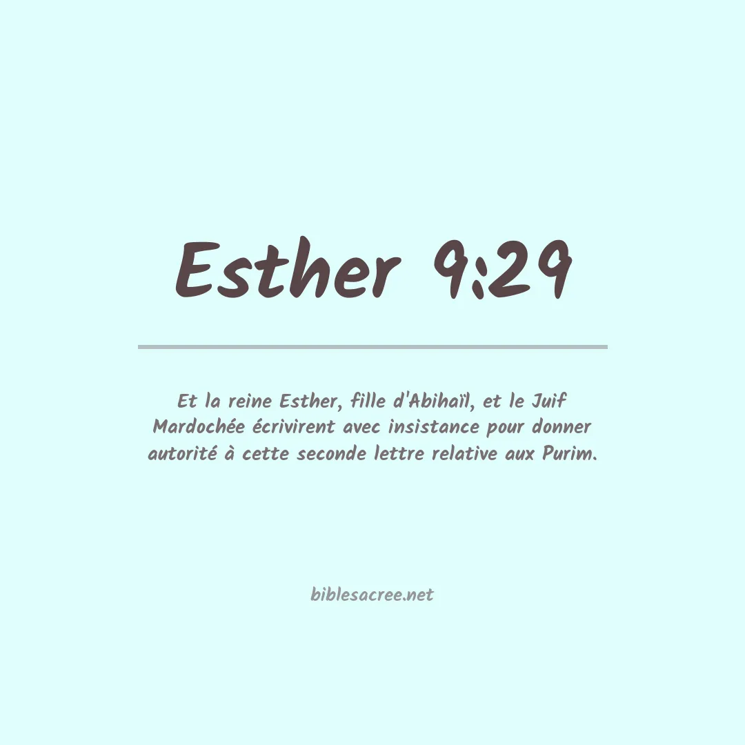 Esther - 9:29