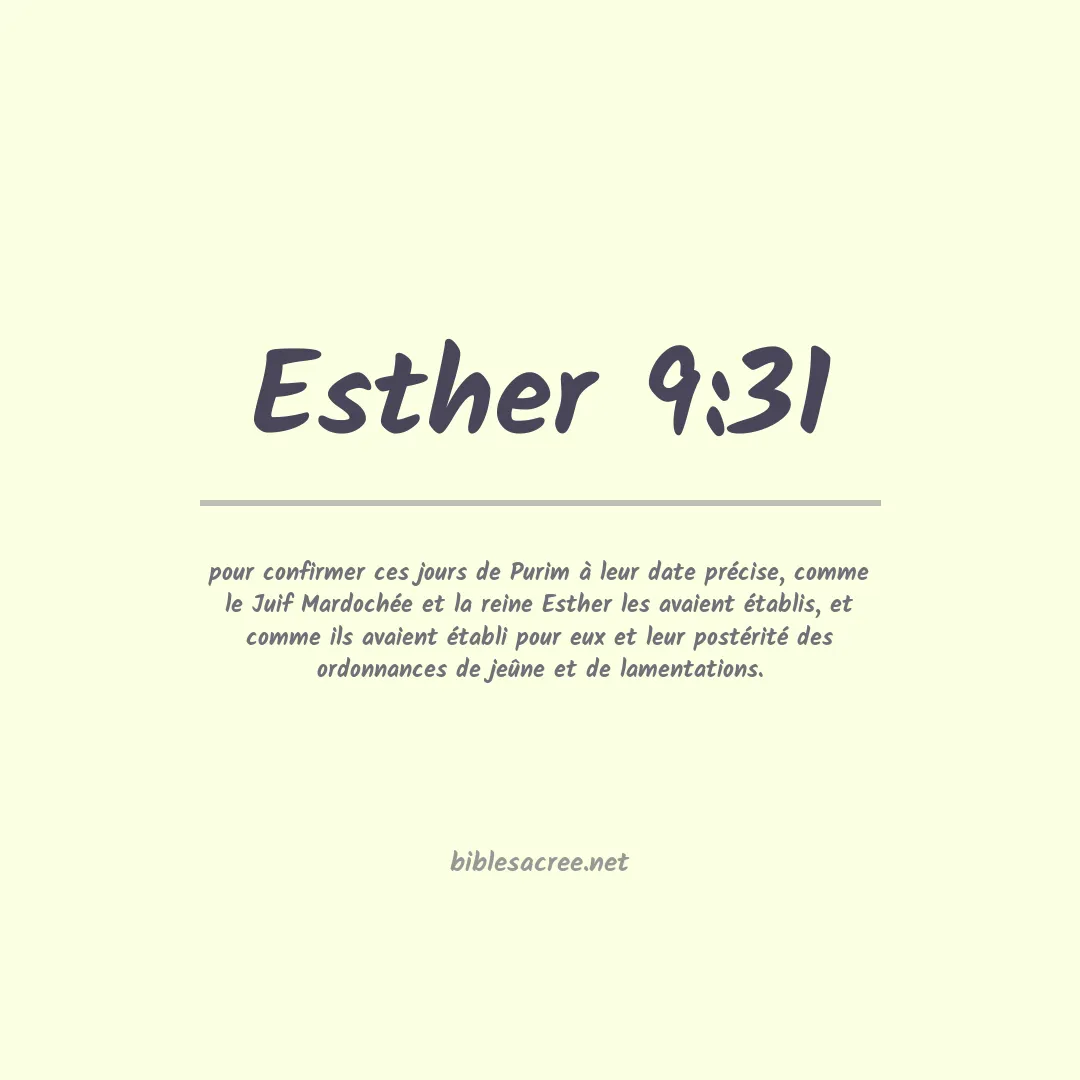 Esther - 9:31