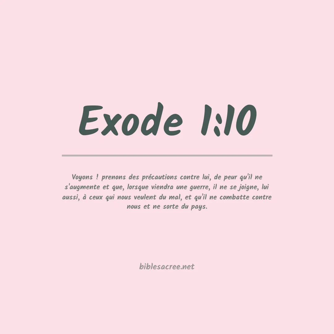 Exode - 1:10