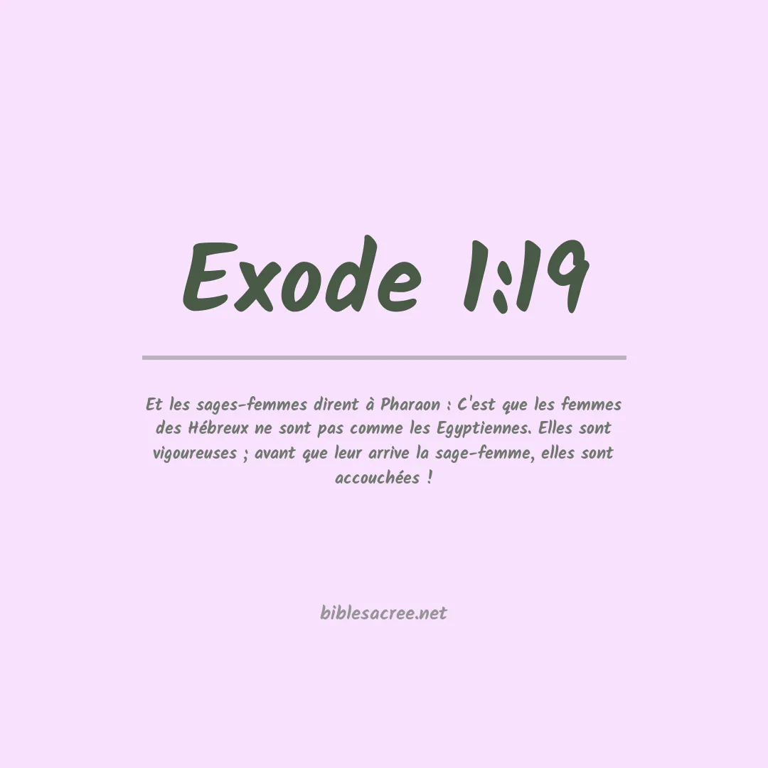 Exode - 1:19