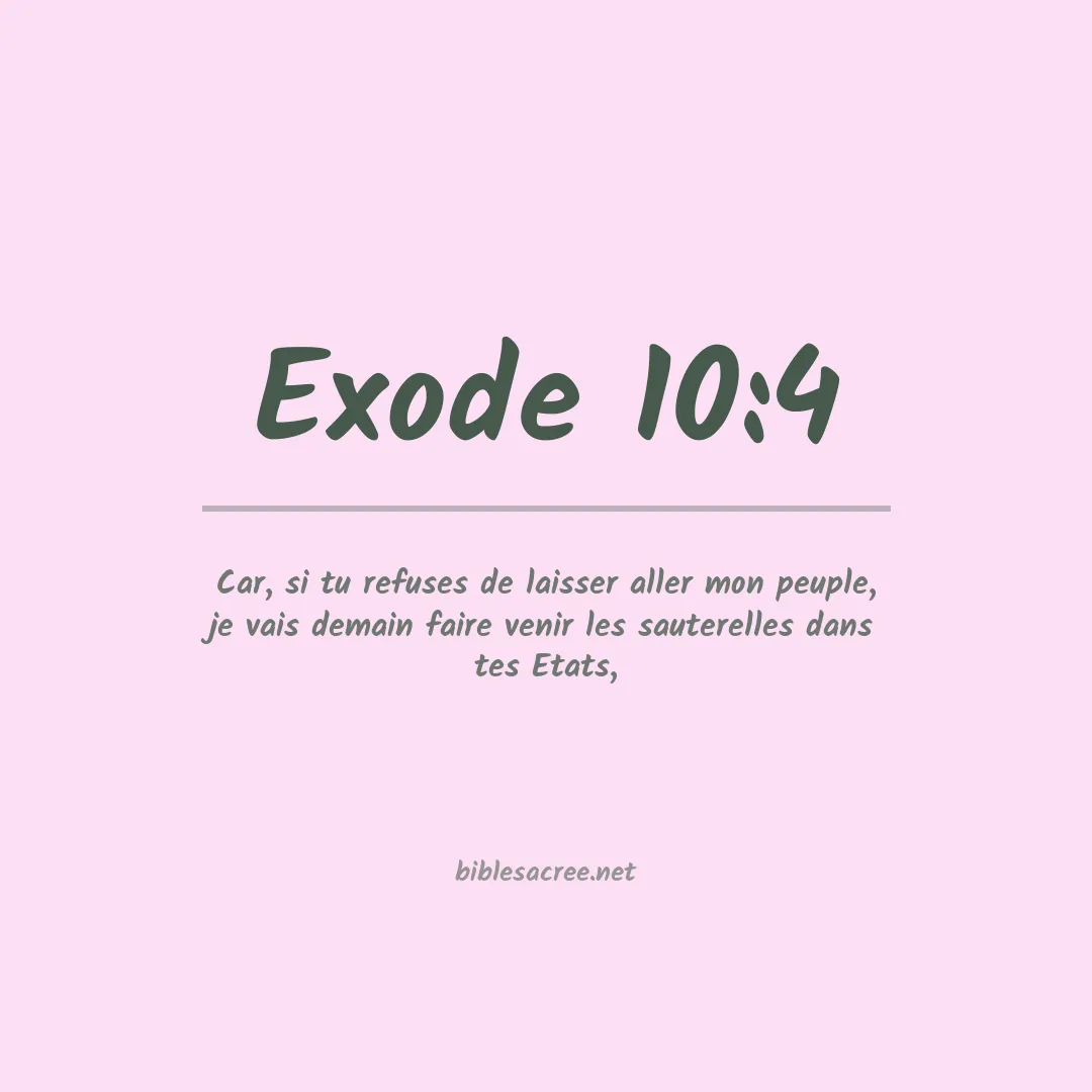Exode - 10:4