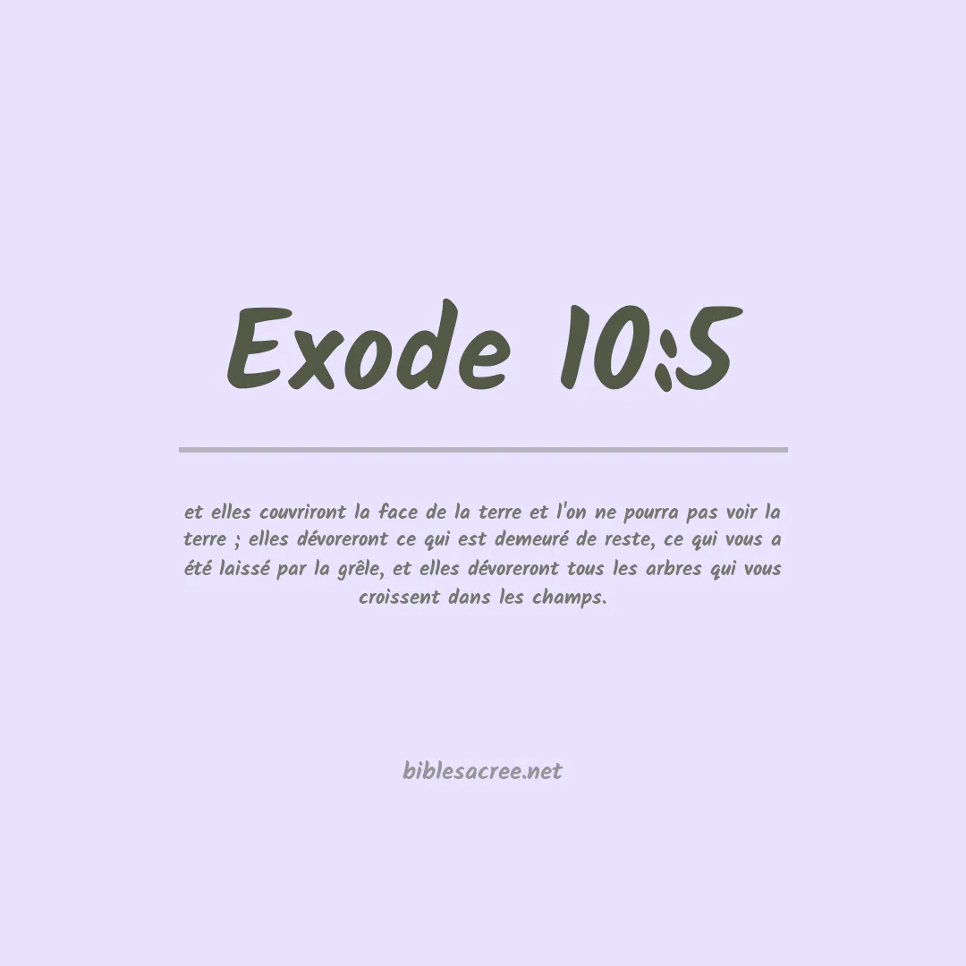 Exode - 10:5