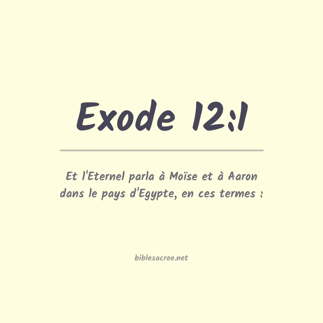 Exode - 12:1