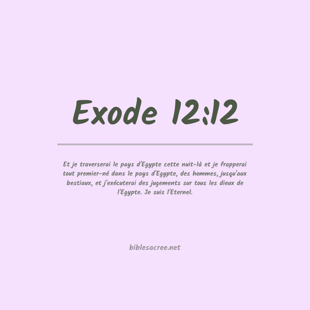 Exode - 12:12