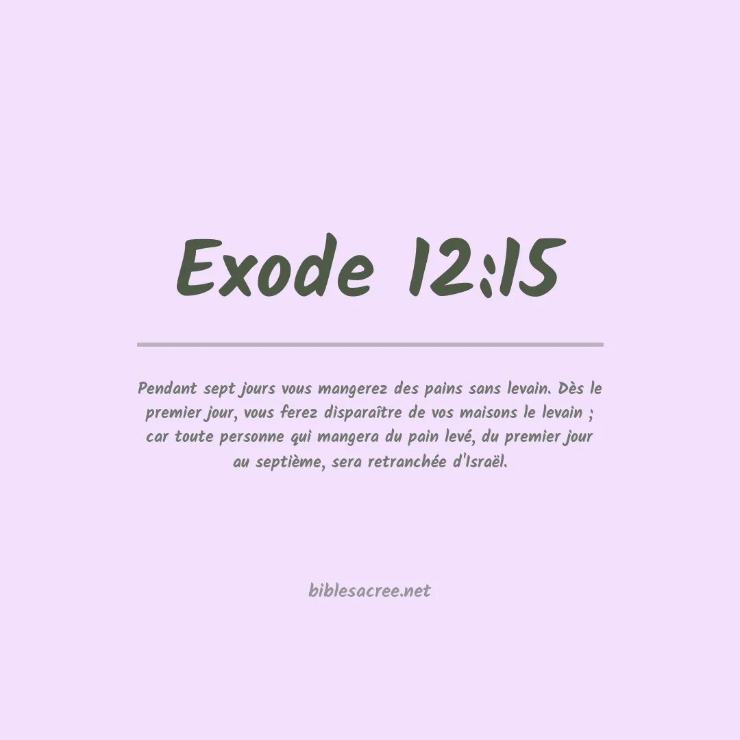Exode - 12:15