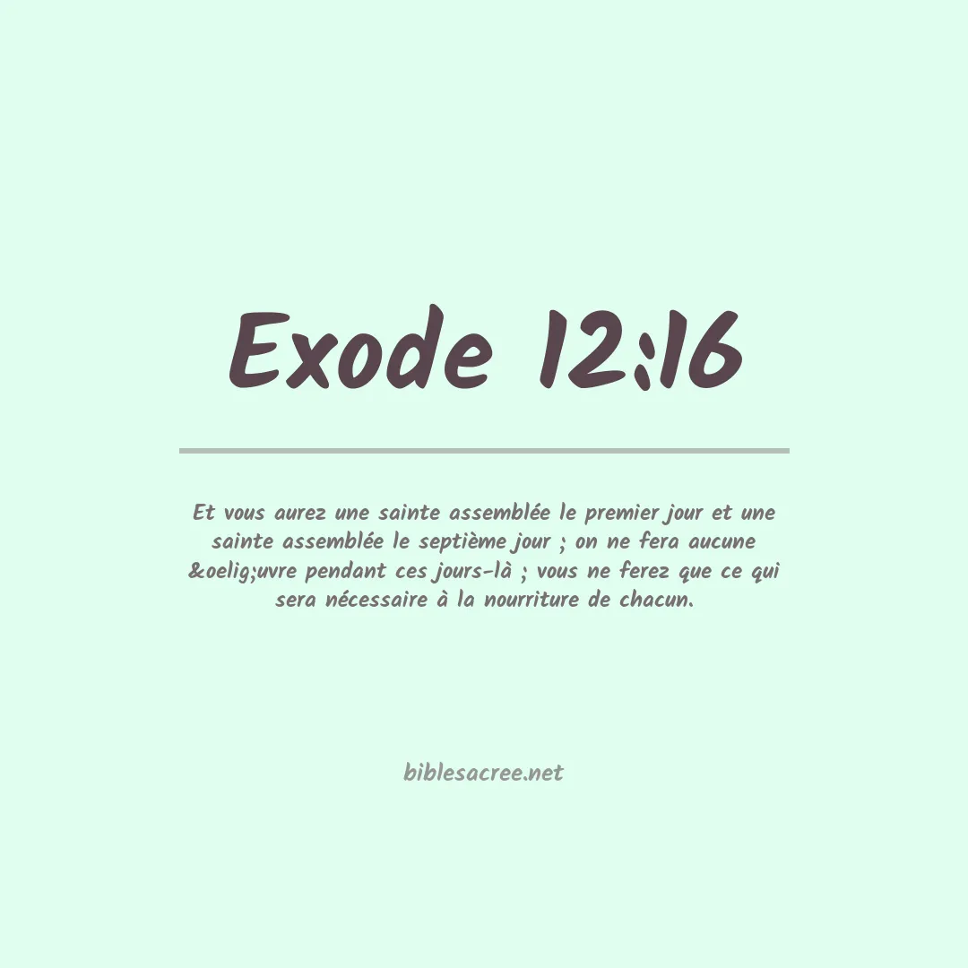 Exode - 12:16