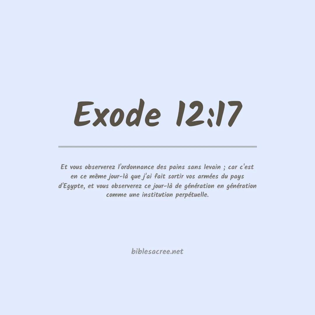 Exode - 12:17