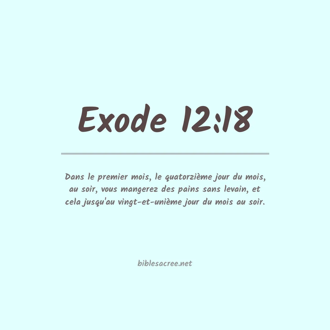 Exode - 12:18