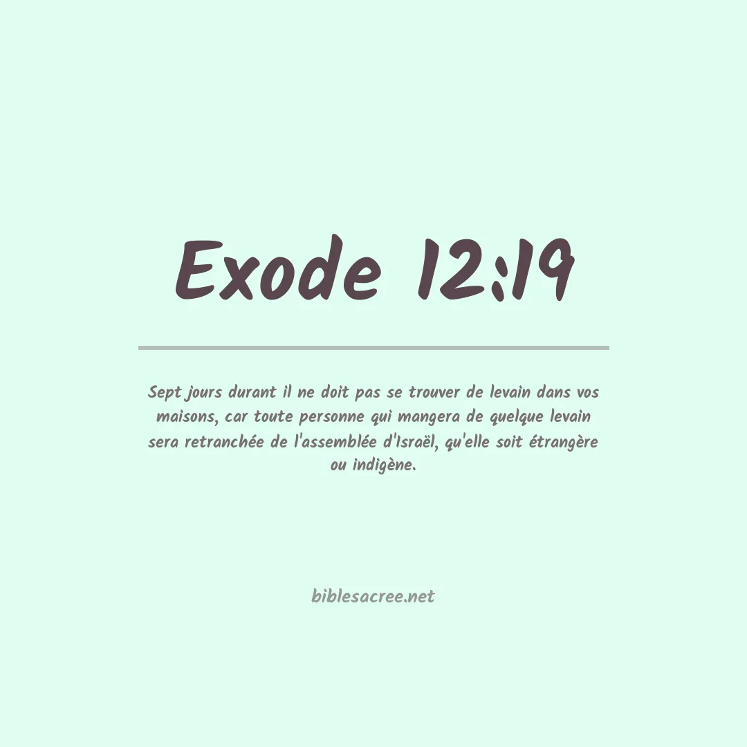 Exode - 12:19