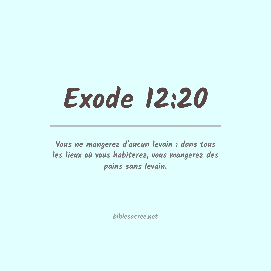 Exode - 12:20